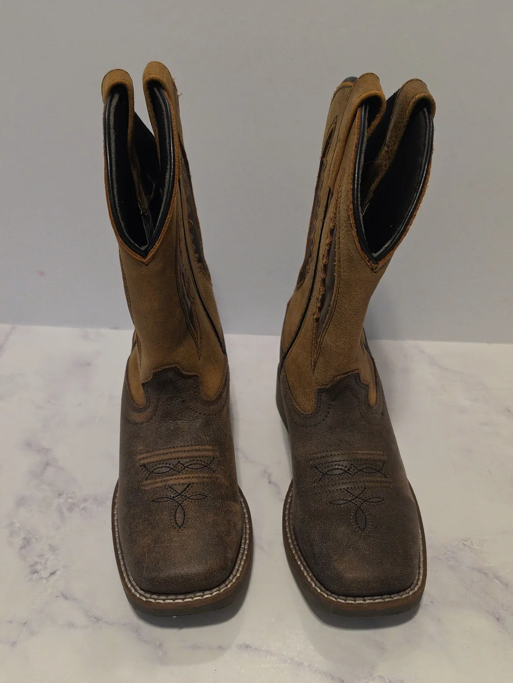 Smoky Mountain Brown Pull-On Western Boots